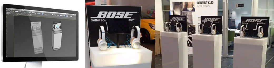 Fabrication PLV sur mesure Bose