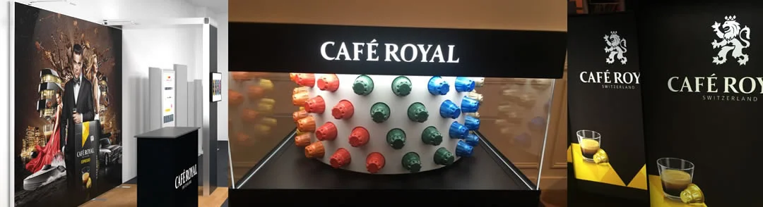Fabrication PLV sur-mesure Café Royal
