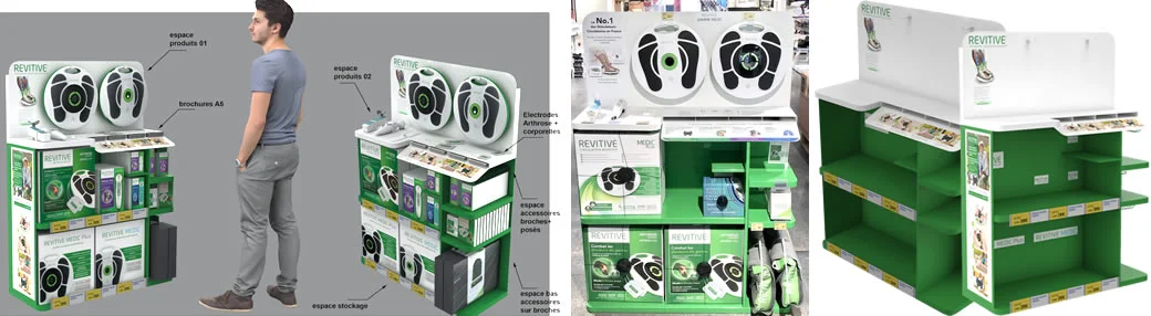 Fabrication PLV sur-mesure Displays Revitive