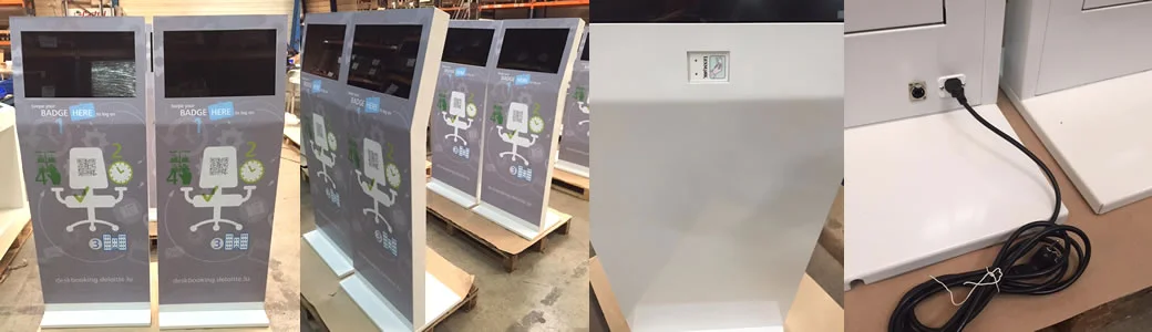 Fabrication sur-mesure borne lecteur Rfid Deloitte